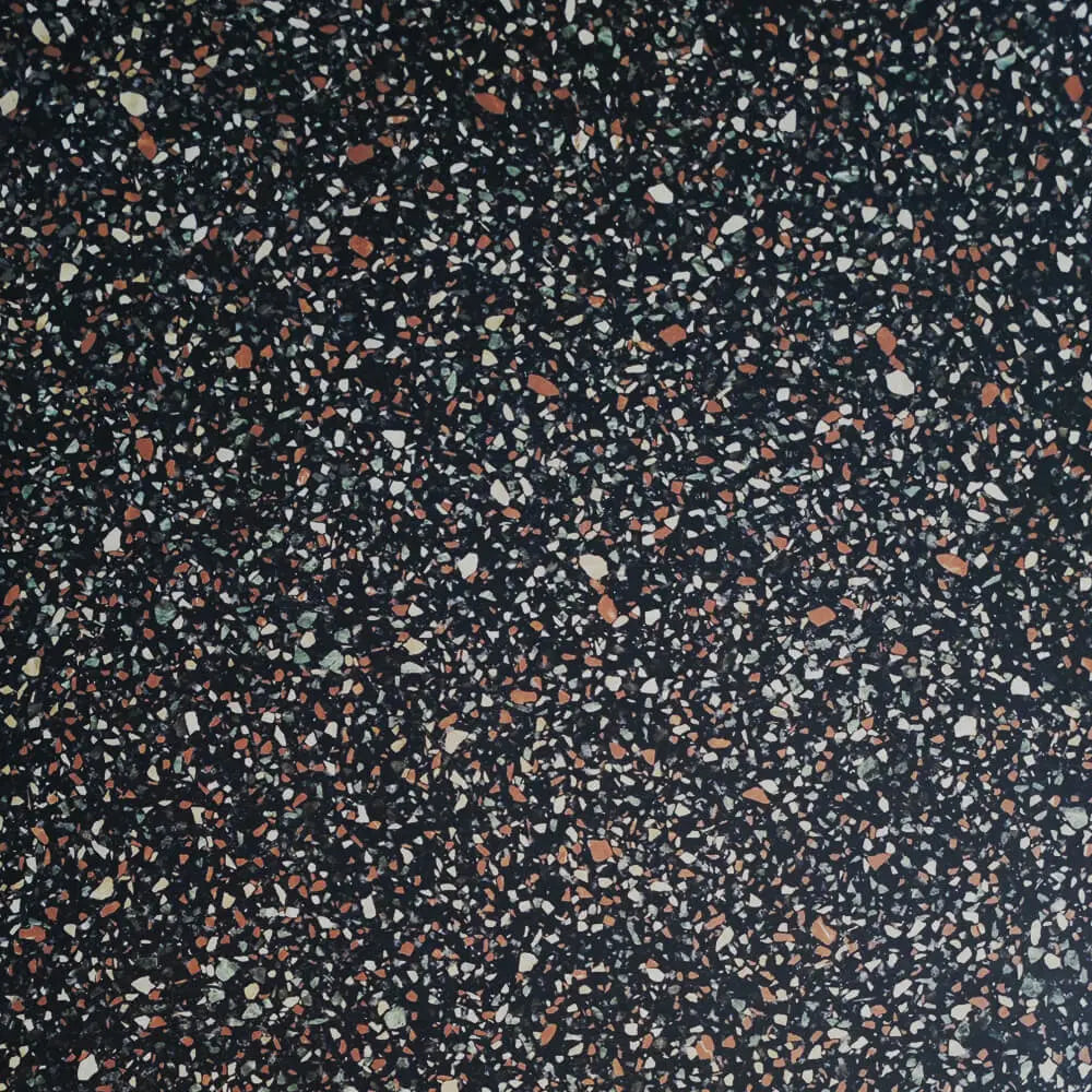 Terrazzo Dots Zwart