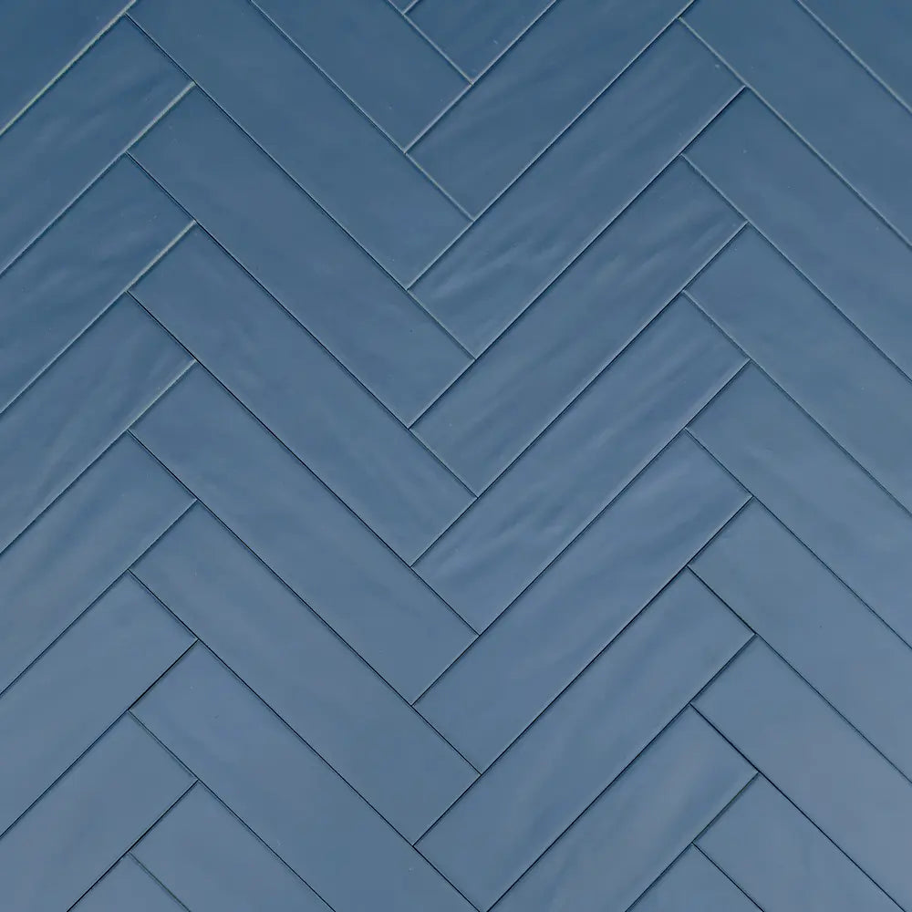 Visgraat tegel Petro blauw