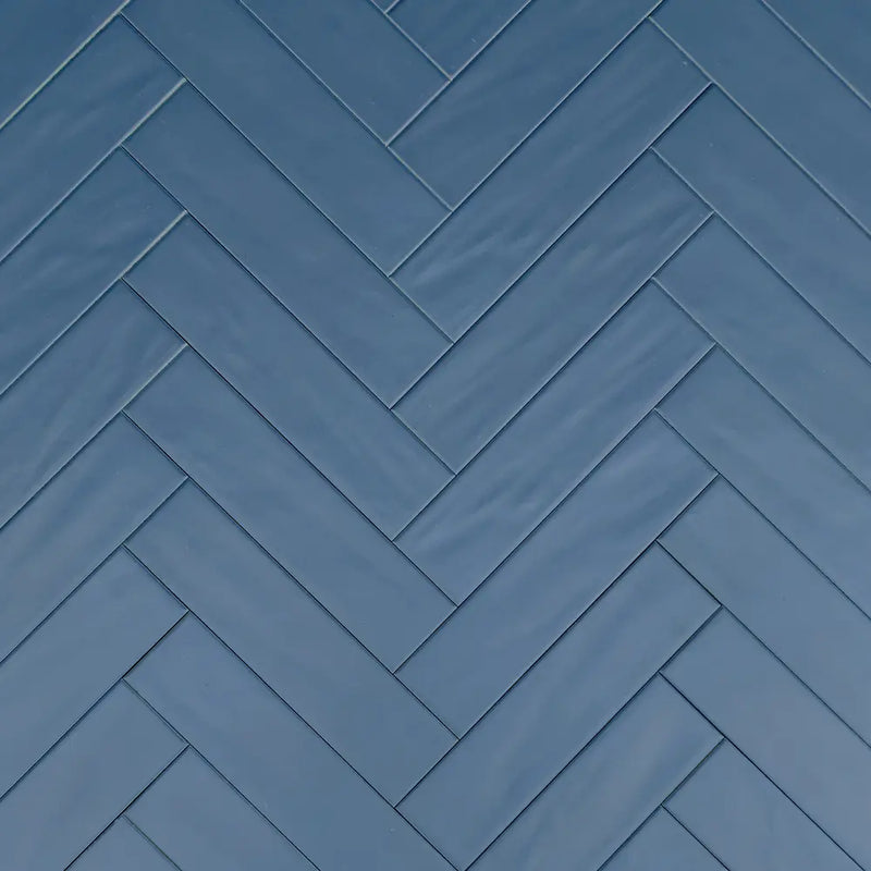 Visgraat tegel Petro blauw