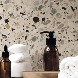 Terrazzo Tegel Medley | Mat | 60×60 cm Beige-2