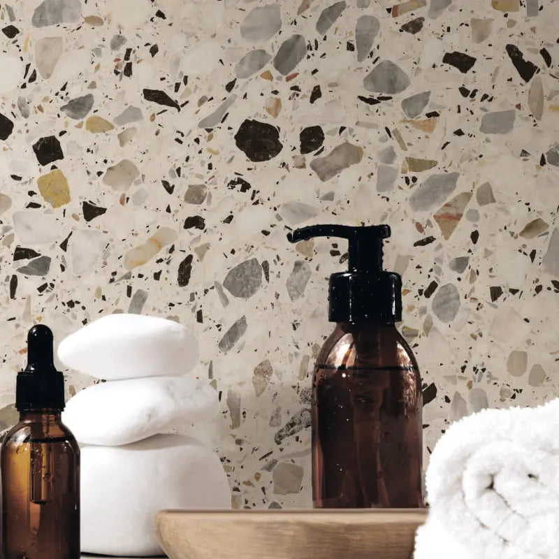 Terrazzo Tegel Medley | Mat | 60×60 cm Beige-2