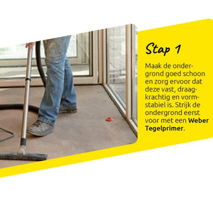 Weber Flexibele tegellijm eco stappenplan