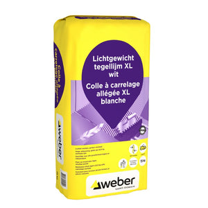 Weber Lichtgewicht tegellijm xl wit - Geschikt voor natuursteen - 15 kilo