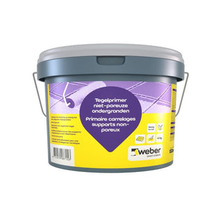 Weber Tegelprimer - niet-poreuze ondergronden - 4 kilo