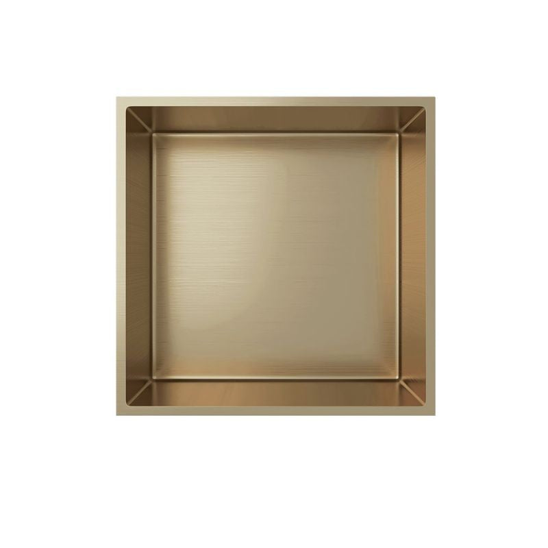 Badovo Axis Inbouwnis 30×30×7 cm – Geborsteld Goud