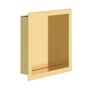 Badovo Axis Inbouwnis 30×30×7 cm – Geborsteld Goud