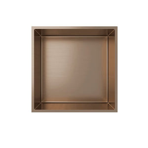 Badovo Axis Inbouwnis 30×30×7 cm – Geborsteld Koper