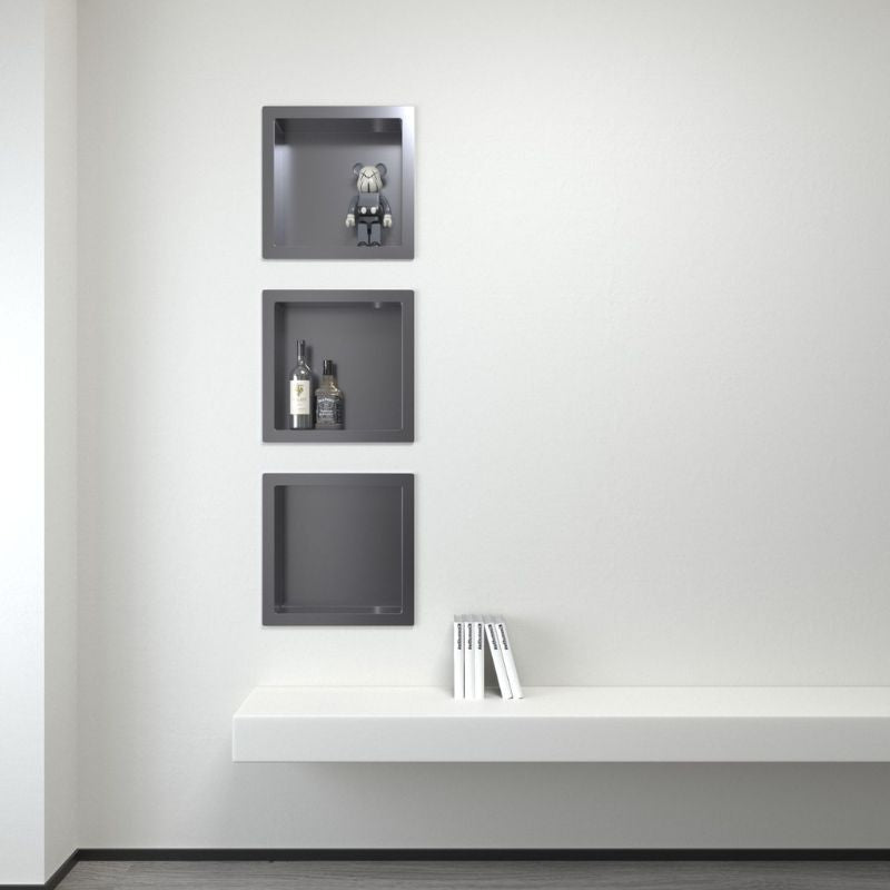Badovo Axis Inbouwnis 30×30×7 cm – Gunmetal