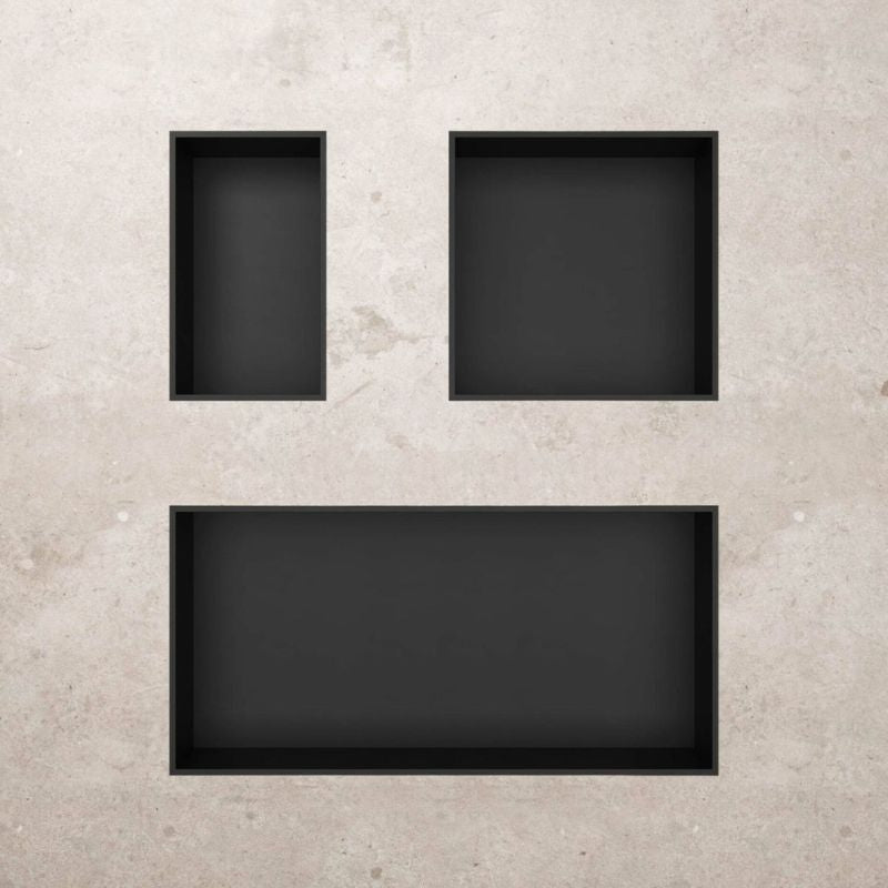 Badovo Axis Inbouwnis 30×60×10 cm – Mat Zwart