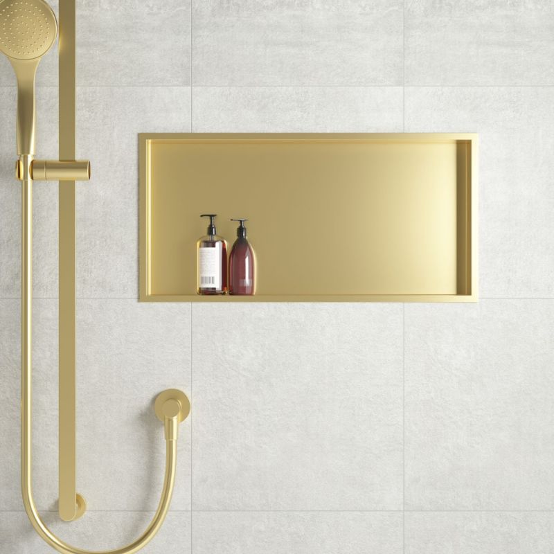 Badovo Axis Inbouwnis 30×60×7 cm – Geborsteld Goud