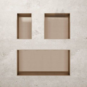 Badovo Axis Inbouwnis 30×30×10 cm – Geborsteld koper