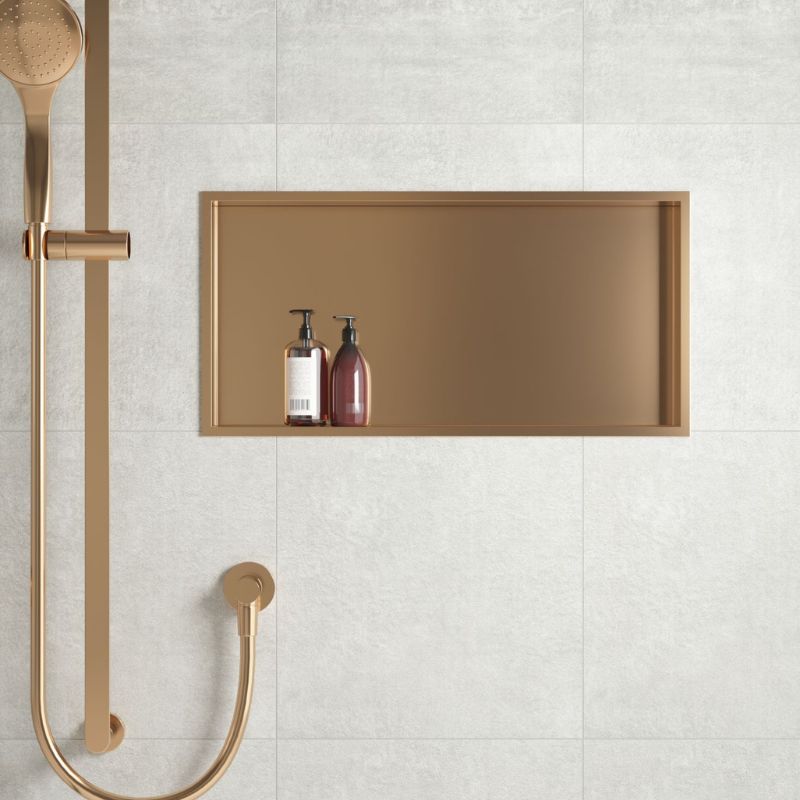 Badovo Axis Inbouwnis 30×60×7 cm – Geborsteld Koper