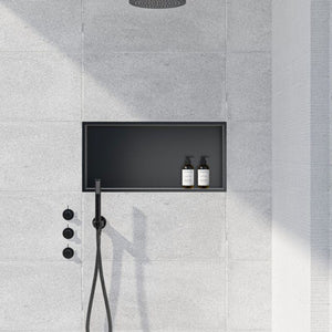 Badovo Axis Inbouwnis 30×60×7 cm – Mat Zwart