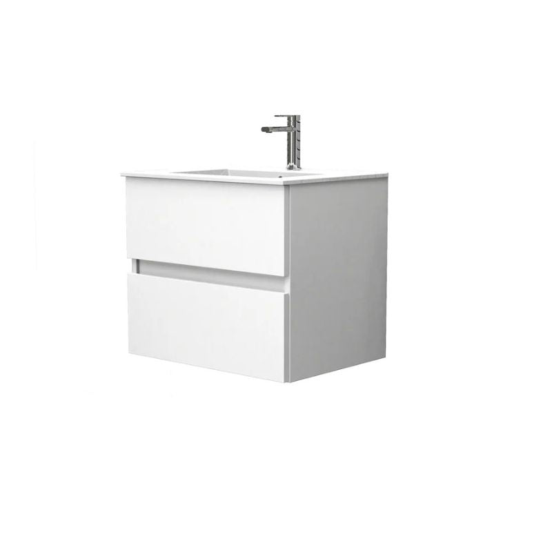 Badovo Cancun badkamermeubelset 60 cm – wit – met keramische wastafel en spiegel
