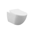 Badovo Carbon Rimless Hangtoilet met Bidetsproeier – Randloos Wandcloset Mat Wit – 51 cm