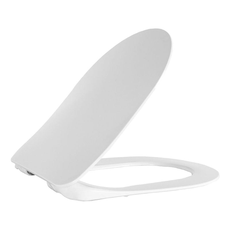 Badovo Carbon Toiletzitting – D-Vorm Slim Design WC-bril – Softclose & Quick Release – Glanzend Wit