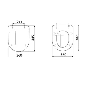 Badovo Carbon Toiletzitting – D-Vorm Slim Design WC-bril – Softclose & Quick Release – Glanzend Wit
