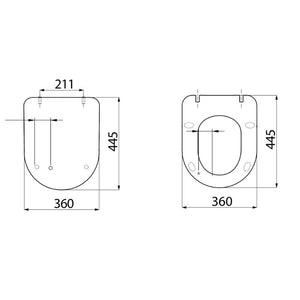 Badovo Carbon Toiletzitting – D-Vorm Slim Design WC-bril – Softclose & Quick Release – Mat Antraciet