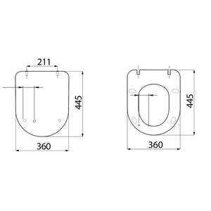 Badovo Carbon Toiletzitting – D-Vorm Slim Design WC-bril – Softclose & Quick Release – Mat Houtskool Zwart
