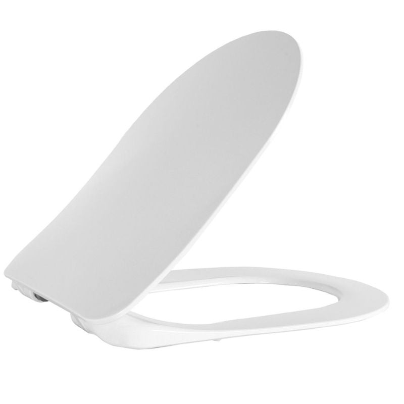 Badovo Carbon Toiletzitting – D-Vorm Slim Design WC-bril – Softclose & Quick Release – Mat Wit