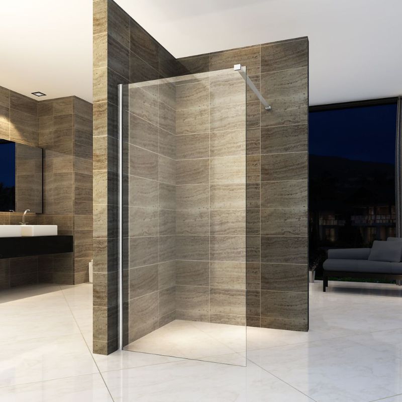 Badovo Eco douchewand 80x200 cm – helder glas – profiel chroom