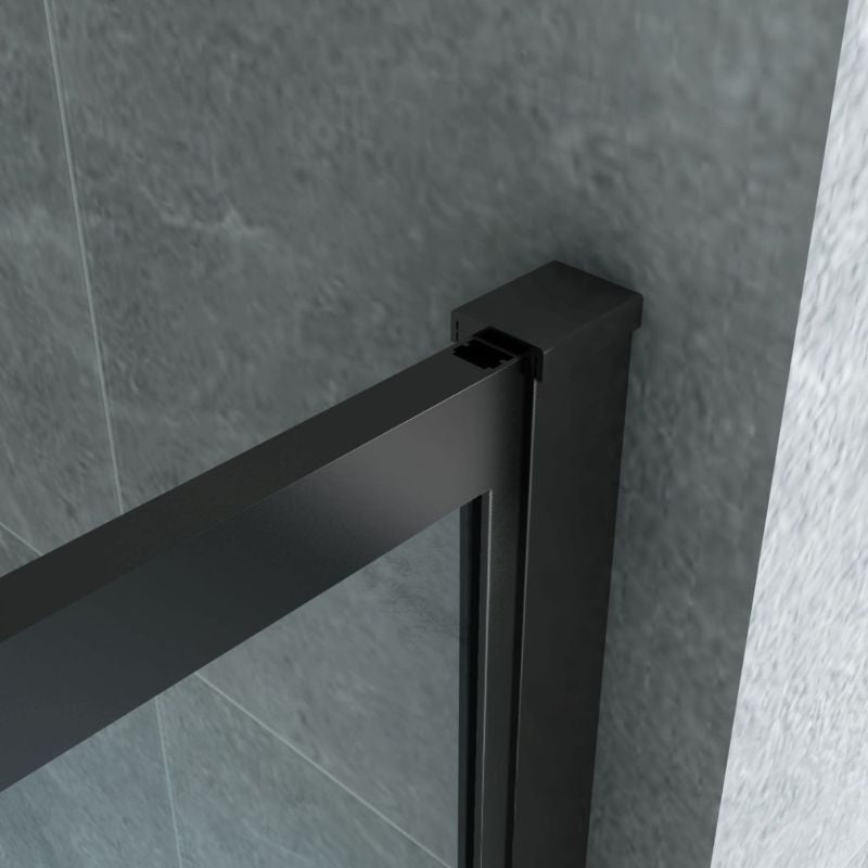 Badovo Frame douchewand 100x200 cm – helder glas – profiel mat zwart