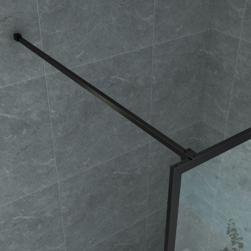 Badovo Frame douchewand 100x200 cm – helder glas – profiel mat zwart