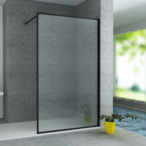 Badovo Frame douchewand 100x200 cm – helder glas – profiel mat zwart