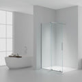 Badovo Glide schuifdeur voor nis 120x200 cm – helder glas – profiel chroom