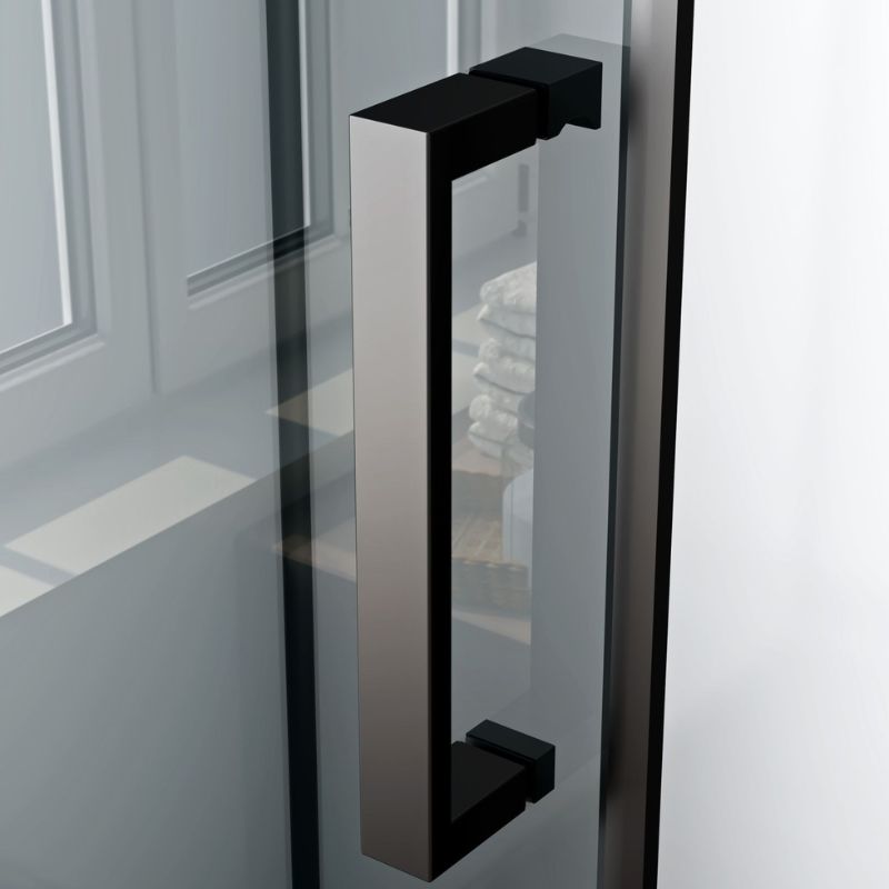 Badovo Noctis complete douchecabine met schuifdeur  – mat zwart – grijs rookglas