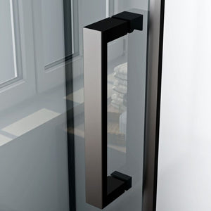 Badovo Noctis complete douchecabine met schuifdeur  – mat zwart – grijs rookglas
