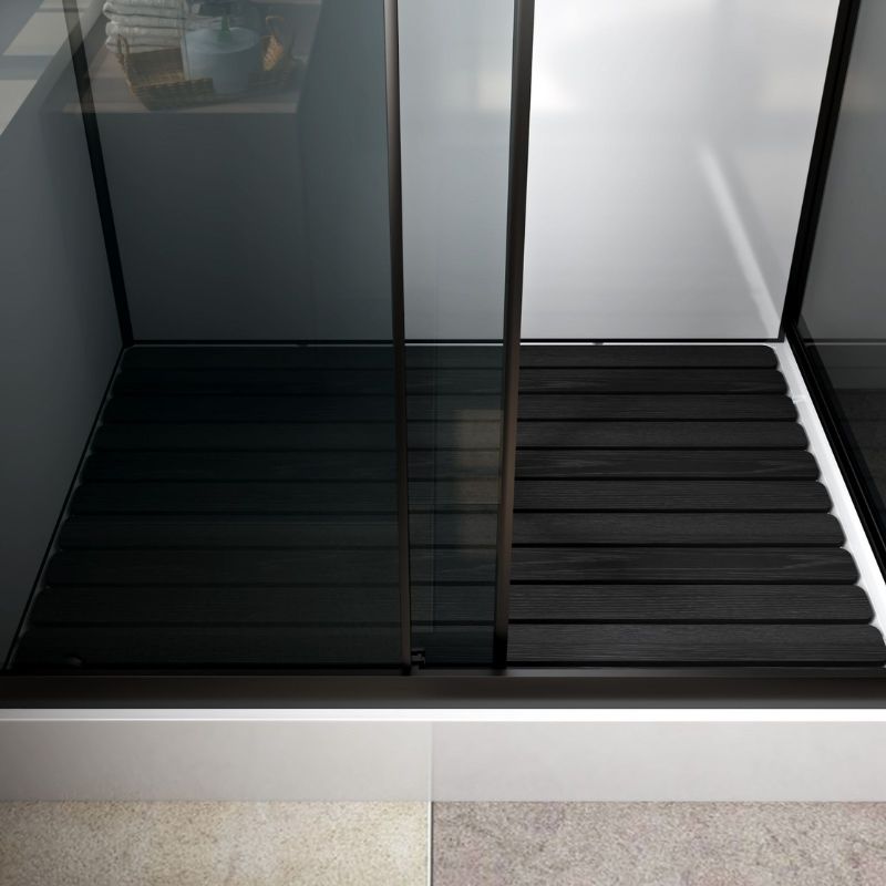 Badovo Noctis complete douchecabine met schuifdeur  – mat zwart – grijs rookglas