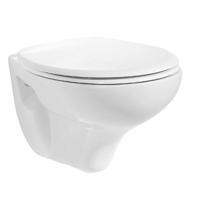 Badovo Orbit Compact Hangtoilet met Bidetsproeier – Verkort Wandcloset 48,6 cm – Keramiek Glans Wit
