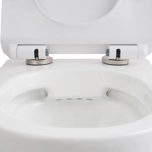 Badovo Orbit Compact Toiletset – Inclusief Toiletbril – Glanzend Wit – 49 cm