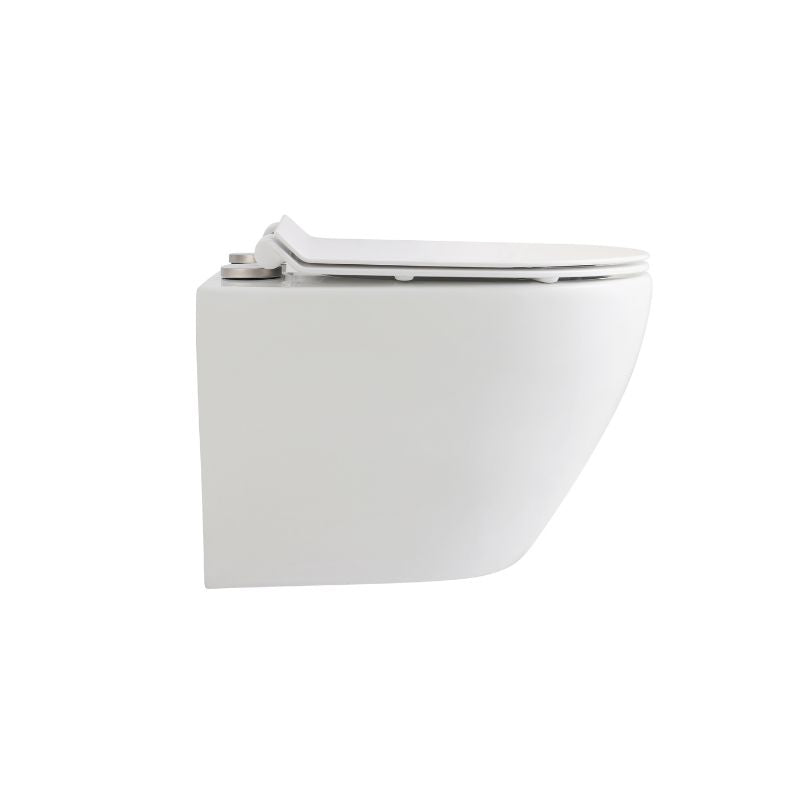 Badovo Orbit Compact Toiletset – Inclusief Toiletbril – Glanzend Wit – 49 cm