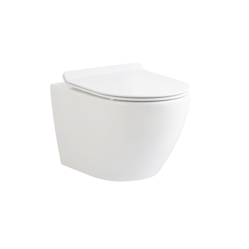 Badovo Orbit Compact Toiletset – Inclusief Toiletbril – Glanzend Wit – 49 cm
