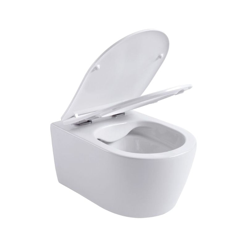 Badovo Pro Compact Toiletset – Inclusief Toiletbril – Glanzend Wit – 49 cm