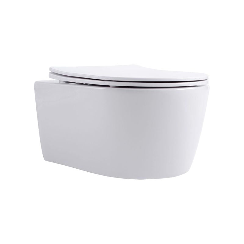 Badovo Pro Compact Toiletset – Inclusief Toiletbril – Glanzend Wit – 49 cm