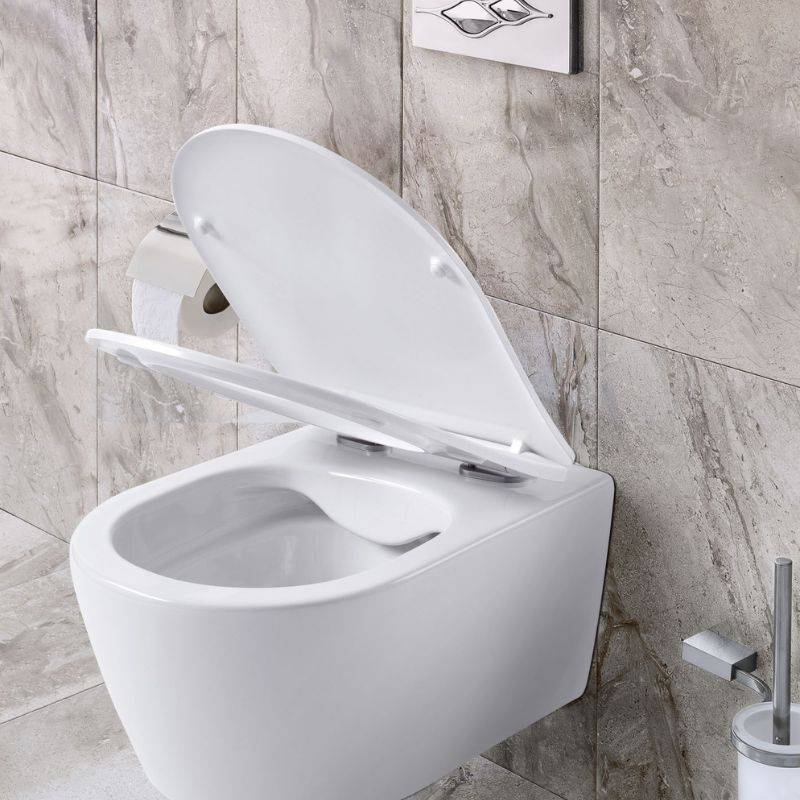 Badovo Pro Compact Toiletset – Inclusief Toiletbril – Glanzend Wit – 49 cm