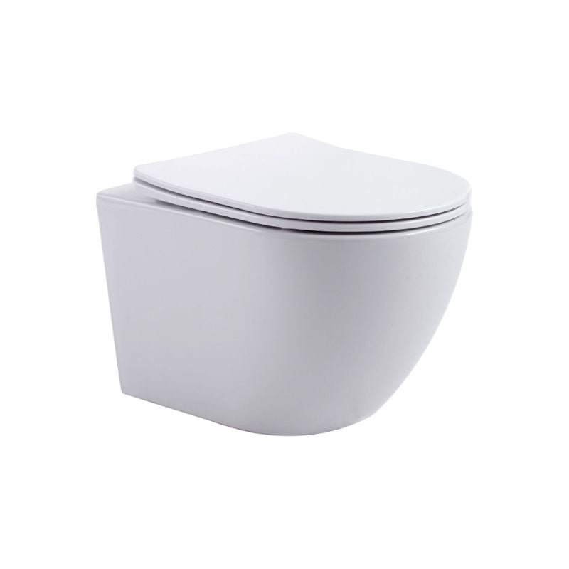 Badovo Pro Tornado Compact Toiletset – Inclusief Toiletbril – Glanzend Wit – 49 cm