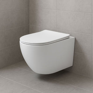 Badovo Pro Tornado Compact Toiletset – Inclusief Toiletbril – Glanzend Wit – 49 cm