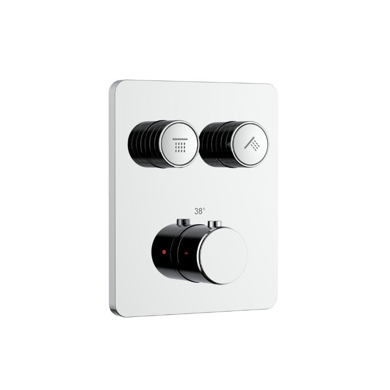 Badovo Ripple 2-Weg Thermostatische Inbouwkraan – Chroom