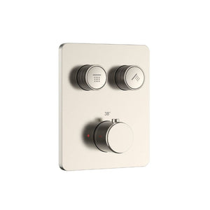 Badovo Ripple 2-Weg Thermostatische Inbouwkraan – Geborsteld RVS