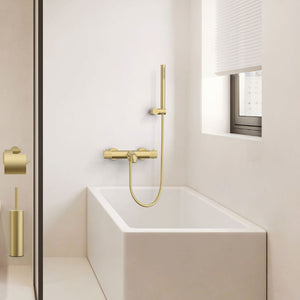 Badovo Ripple Thermostatische Opbouw Badkraan – PVD Geborsteld Goud