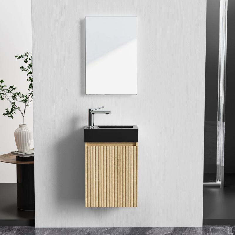 Badovo Verto toiletmeubelonderkast licht eiken