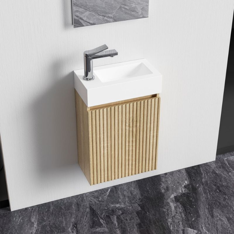 Badovo Verto toiletmeubelonderkast licht eiken