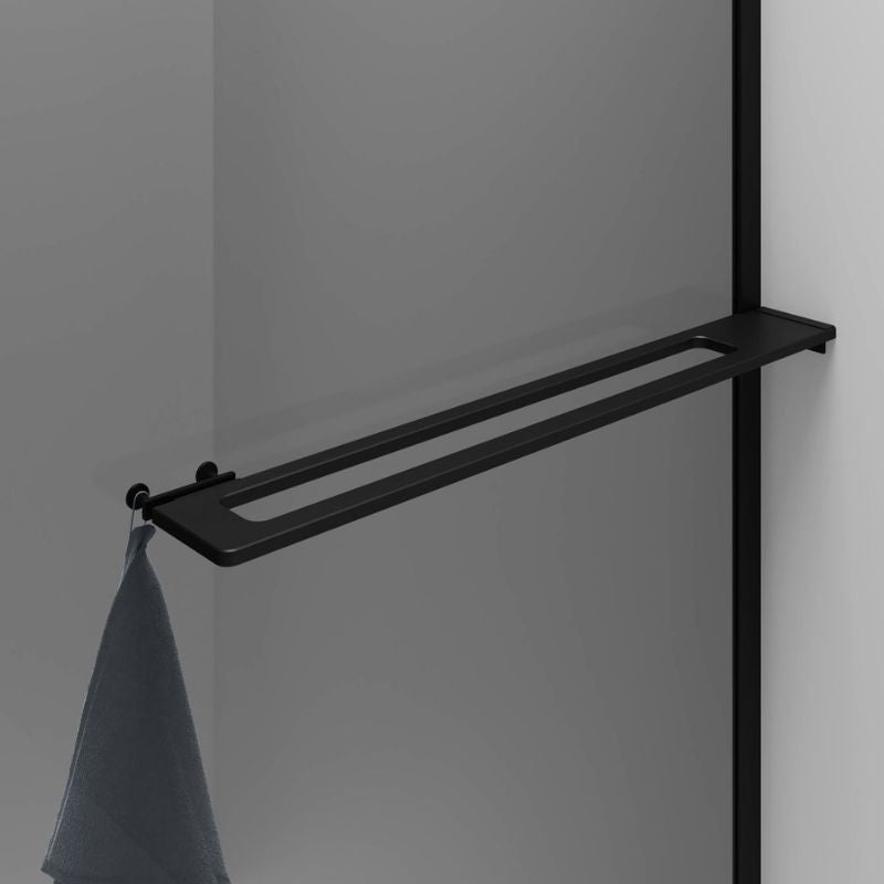 Badovo Vion Curve douchewand 100x200 cm – grijs rookglas – profiel mat zwart
