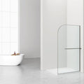 Badovo Vion Curve douchewand 120x200 cm – gunmetal – helder glas