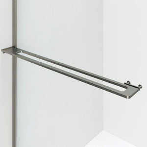 Badovo Vion Curve douchewand 120x200 cm – gunmetal – helder glas