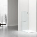 Badovo Vion Curve douchewand met handdoekhouder 120x200 cm – helder glas – profiel chroom